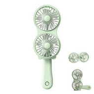 全城熱賣 - 新款手持雙頭小風扇 MINI風扇 USB風扇 充電便攜式戶外手持風扇 桌上型辦公室學生迷你電風扇 折疊風扇
