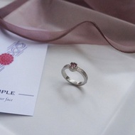 粉色尖晶石戒指 925銀