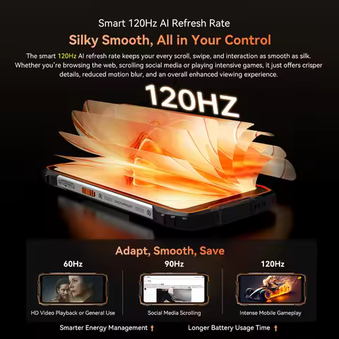 OSCAL PILOT 3 5G mobile phones AI Rugged Smartphone,Octa-core MediaTek 6300,6.78" 2.4K Display 120Hz