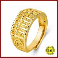 Auspicious Abacus Gold-Plated Adjustable Men's and Women's Money Ring