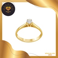 solitaire cincin berlian eropa emas asli