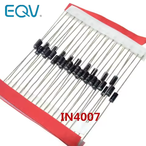 100PCS 1A 1000V Diode 1N4007 IN4007 DO-41 IN4001 50V IN4002 100V IN4003 200V IN4004 400V PLASTIC SIL