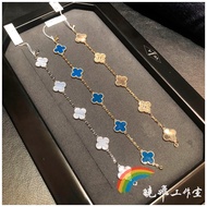 【Pawnable】 (Vca)Van Cleef Fankeyabao (Vca)Van Cleef Purple Chalcedony Blue Agate Pork Belly Bracelet