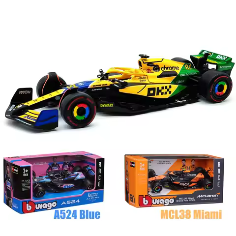 Bburago 1:43 2024 Mclaren MCL38 Miami Monaco #4 #81 F1 Formula Car Die Cast Vehicles Collectible Mod