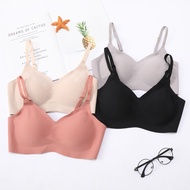 Hot Imported Japanese Seamless Underwear Women'S Push-Up Comfortable Beauty Back Solid Color Breathable Modal Breast-Collecting U-Shaped Bra Without Steel Ringskin Socks For Womengeder Perut Kempisbaju Dalam Plus Size 150 Kgbra Zip Depanbengkung Samping