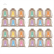 Drawstring Bunny Bag Easter Bunny Linen Bag with Ail Gift Bag