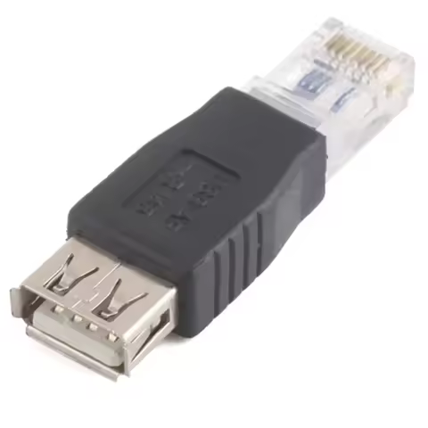 Rj45 Male Usb Female Adapter Connector Usb Female to Rj45 Male Connector Adapter 8P4C network interf