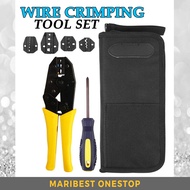 Wire Terminals Plier 4 Jaws Tool Kit Crimping Tool Set with Bag Screwdriver Insulated And Non-insula