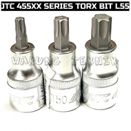 JTC 455XX 1/2" DR TORX BIT SOCKET L55 - 6-CORNER STAR SOCKET WRENCH 55 MM T30 T50 T55