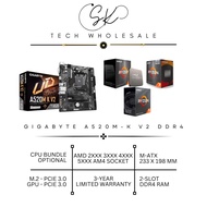 [SK TECH] GIGABYTE A520M-K V2 AM4 DDR4 M-ATX MOTHERBOARD + AMD AM4 CPU COMBO DDR4