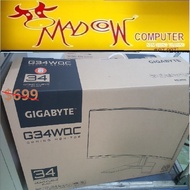 GIGABYTE G34WQC 1ms 144Hz CURVED GAMING MONITOR FreeSync​™ G-Sync​™Technology(3Y)  G34WQC-EK