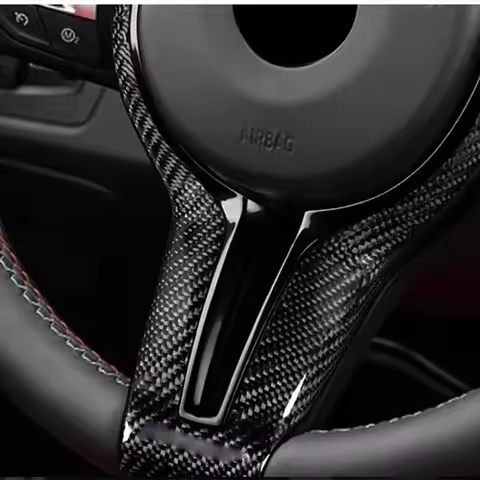 Carbon fiber steering wheel trim cover For F20 F22 F30 F31 F32 F33 F36 F10 F18 F06 F01 F12 F13 F15 F
