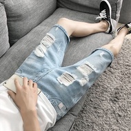 11 Denim Shorts Men Summer Thin Trendy Beggar Pants Men's Shorts Men's Summer Thin Trendy Beggar Pan