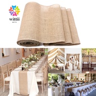 WITTII Table Runner Party Decoration Burlap Hessian Natural Jute Burlap Chair Sashes