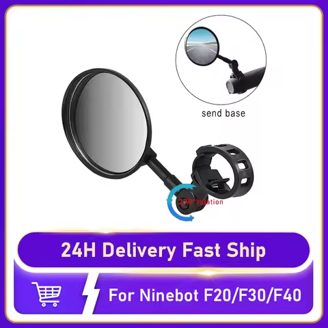 Adjustable Rotation Rearview Mirror Handlebar Mirror for Ninebot F20/F30/F40 Electric Scooter Access