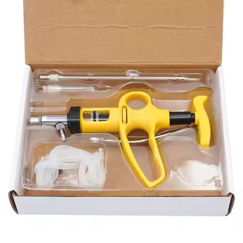 1 Pc Livestock Continuous Injection Syringe 5/10ml Plastic Automatic Vaccination Animal Medicine Fee