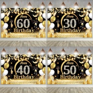 40/50/60th Happy Birthday Backdrop Happy Birthday Banner Birthday Banner 18th Birthday Decoration Se