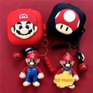 For Shokz OpenFit Air Case Cartoon Creative Mario Keychain Shokz OpenFit Air Silicone Soft Case Shok