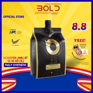 BOLD SIRIM SCOOTER OIL 4AT 10w40 1L MB Fully Synthetic Engine Oil Minyak Hitam Skuter Motor 10w-40 (