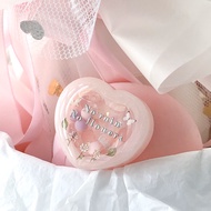 Resin Heart Shaker Keychain Flowers Custom Made Dry Shaker Water Shaker