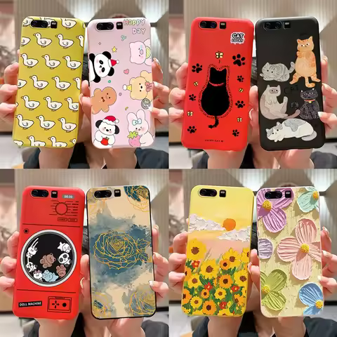 Cute Cartoon Back Cover For Huawei P10 Silicone Protection fitted case For Huawei P10 Plus /P10 Lite