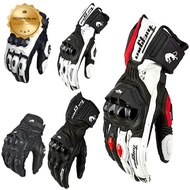 【2025NEW】Motorcycle Gloves Black Racing Genuine Leather Motorbike White Road Riding Team Glove Summe