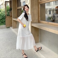 Youthful White Dress Slimming 90s Style