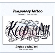 #T240 Word - Keep Calm Temporary Tattoo [DaaTwo]
