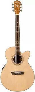 Washburn Harvest 6 String Acoustic-Electric Guitar, Right, Natural (WG7SCE-A)
