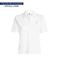 Tommy Hilfiger เสื้อโปโล ผู้หญิง รุ่น WW0WW43224 YBL - สีขาว ทรง Regular Fit