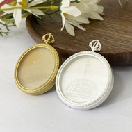 Tibetan round Tibeka box titanium steel non-fadin Tibetan round Tangka box titanium steel non-Fade G