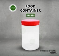 SP 8138 PET JAR CONTAINER RED CAP 1PCS