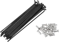 Set of 20 13G Bicycle Spokes 125 mm Bicycle Wheel Spokes 304 Stainless Steel Black