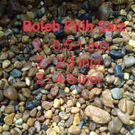 Rm 1kg River Stone/ from Rivers Grave Decorative Stone/ Size..1 - 0.5-1 inch2 - 2-3 inch 3 - 4-5 inc