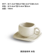 Ceramic Coffee Cup And Plate Set Afternoon Tea Latte Breakfast Vintage Feel Simple Style Handmade Ce