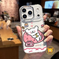 Cute Puppy Clear Phone Case For Vivo Y400 Pro Y300 Plus Y300i Y300T Y200 GT Y200i Y200E Y100 Y19S Y7