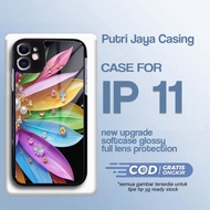 HP Latest IP 11 Case - IP 11 Casing - Flower Motif - Premium Glossy Hardcase - Softcase IPhp - Casin