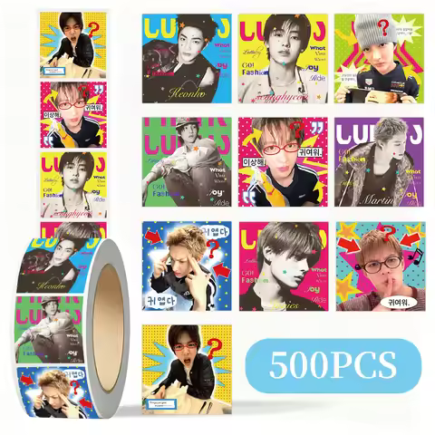500Pcs CORTIS KPOP Boy Group Star Peripheral Roll Stickers DIY Handbook Notebook Decorative Sealing 