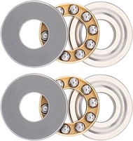 CLAHJQX 2 Sets F8-19M Thrust Ball Bearings, 8mm Bore 19mm OD 7mm Thickness Miniature Plane Axial Bal