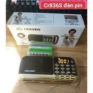Fm Caraven Cr 836S speaker uses 2 batteries with Memory Card slot, Usb port, Radio with multi-functi