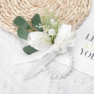 Western Style Mori Style Wrist Flower Wedding Wedding Corsage Creative Fresh White Wrist Flower Set