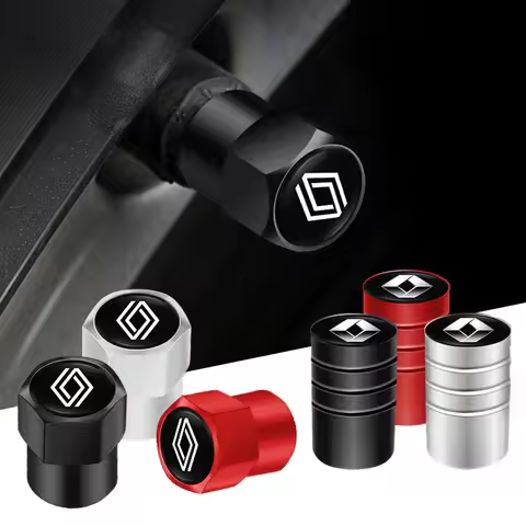 4Pcs Car Wheel Valve Air Stem Cover Auto Tire Accessories For Renault Clio Sandero Captur Megane R5 