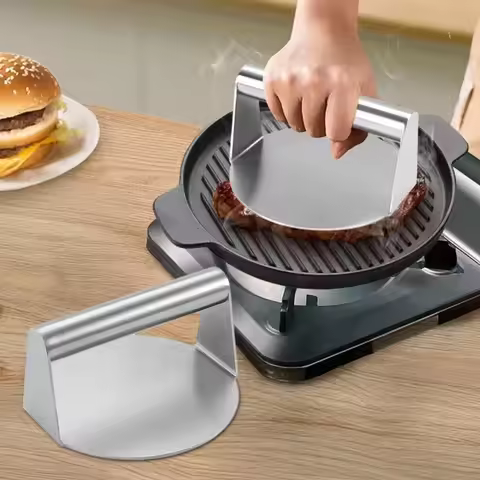 Steak Burger Stainless Steel Smash Burger Press No Rust Round Stainless Steel Grill Press Burger Sma