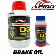 APIDO BRAKE FLUID OIL MINYAK BREK BRAKE APIDO DOT 3 300ML 50ML MOTORCYCLE BRAKE FLUID APIDO DOT 3 DO