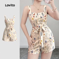 Lovito Boho Jumpsuit Belted Spring/summer Jumpsuit for Women LK4EDD748
