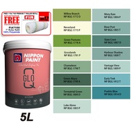 📌 (NO EXCHANGED / REVERSED) (1772-1814) 5L Nippon Paint Interior Q-Glo Delightful Greens & Blue Gree