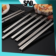 SAO - H6870 Stainless Steel Chopsticks Practical, Carry-On, Batik-Patterned Chopsticks biru Korean C