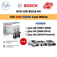 BOSCH Eco H4 LED Headlamp Bulb Cool White (2pcs) 12V 24W for Honda Jazz (GD, GE, GK) Year 2001-Prese