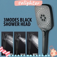 SOLIGHTER Water-saving Sprinkler, Big Flow 3 Modes Large Panel Shower Head, Universal High Pressure Adjustable Handheld Shower Sprinkler Bathroom Accessories