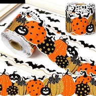 MXFASHION Halloween Border Sticker, Cartoon Cute Pumpkin Pumpkin Border Trim, Wave Sticker Self Adhe